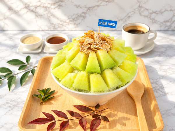 멜론 눈꽃빙수